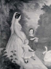 Crown Prince Ludwig II, Otto & Mother Princess Marie, 1848 (c)Bayerische Schlösserverwaltung