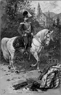 King Ludwig II in uniform of the Chevauleger Regiment